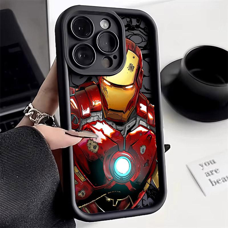 Cool Ironman Marvel Iron Man Phone Case For iPhone 17E 11 12 13 14 15 16 17 Pro Max Fundas 17 Air Plus 16e 13 Silicon Back Cover