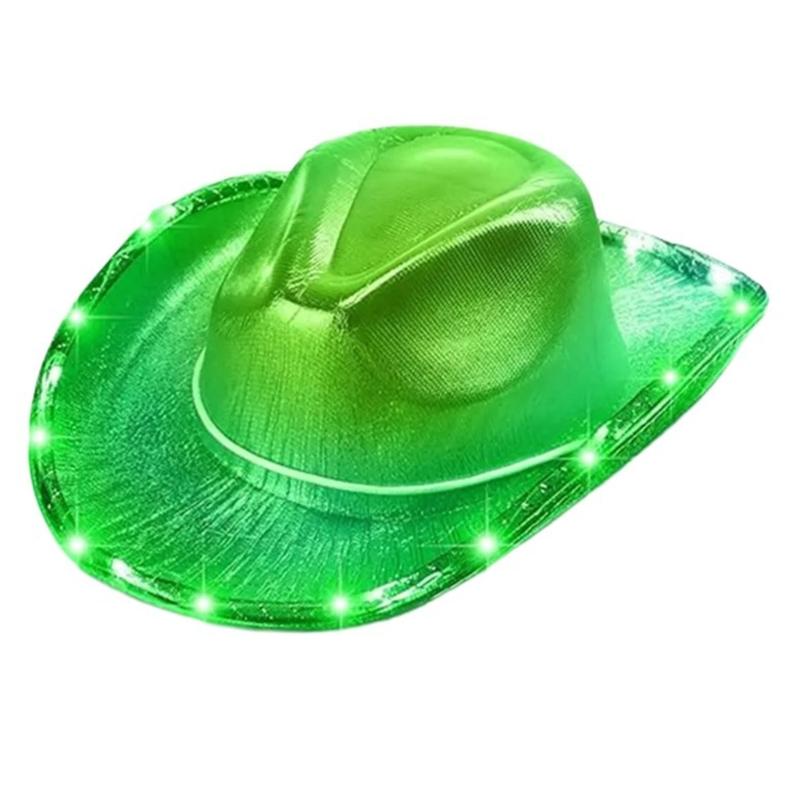 LEDS Cowboy Hats Fashionable Jeans Hat Adjustable Brightness Hat Flashing Model Hat for Camping and Running