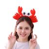 Animal Fluffy Hair Costume One Size Fits Most Headband, Ornament, Accessory, Unisex, (DWFD-01) (Crab)