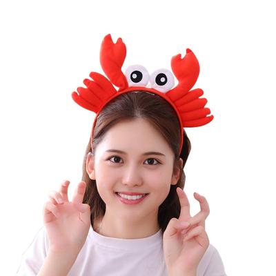Edostree Animal Fluffy Headband, Hair Ornament, Costume Accessory, Unisex, One Size Fits Most (DWFD-01) (Crab)