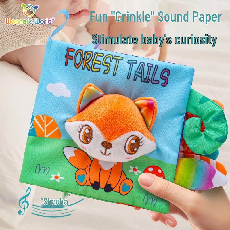

3D Interactive Baby Sensory Cloth Book: Quiet, Crinkle, Touch and Learn Toy