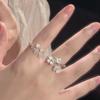 Elegant Adjustable Rings Forest Style Minimalist Rings Ins Flower Opening Rings  Engagement