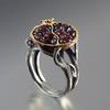 Vintage Women Jewelry Granat Design Party Prezenty Rozmiar pierścionka 6-10