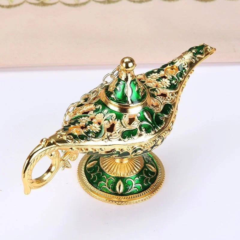1 Pcs Metal Trumpet Ancient Magic Lamp European Retro Crafts Decoration Creative Ornaments Props Wishing Light Model Gift