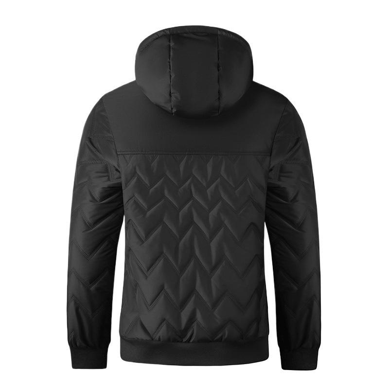 New Winter Outdoor Windproof and Warm Detachable Hat Casual Simple Popular Basic Versatile Men's Jacket