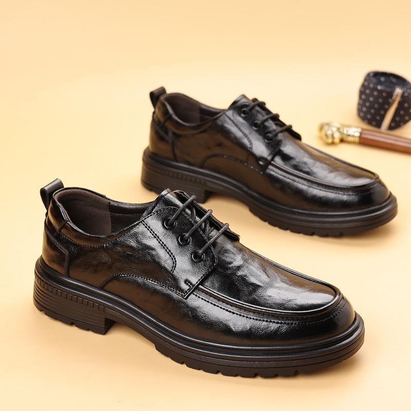 Spring and Autumn Men's Leather Shoes Men's Business Dress Suit Matching Men's Leather Shoes Breathable Leather Shoes