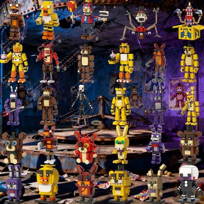 Serie de Juegos de Terror MOOXI Oso Asesino MOC Bloques de Construcción Set Modelo para Adultos Ladrillos DIY Juguete Montessori para Niños Regalos Para Novio