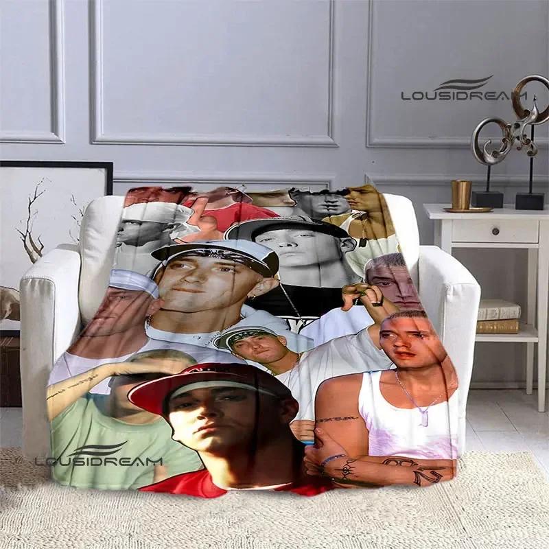 Eminem Hip-hop Singer Printing Blankets Warm Blanket Flannel Blanket Picnic Blanket Blankets for Beds Birthday Gift