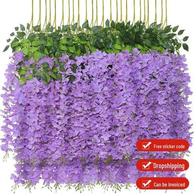 Künstliche Glyzinienranke - Violette Hängeblumen für Decken- und Hochzeitsdekoration