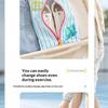 Breathable Water Resistant Shoe Storage Bag With Zipper Cute Striped Print Perfect For Travel Beach Trips Daily Use