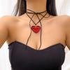 European and American Jewelry Novel Simple Love Pendant All-match Clavicle Chain Adjustable Wax Line Cold Wind Necklace