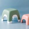 Child's Non-Slip Durable 4-Legged Plastic Stool for Bathroom and Shoe Changing