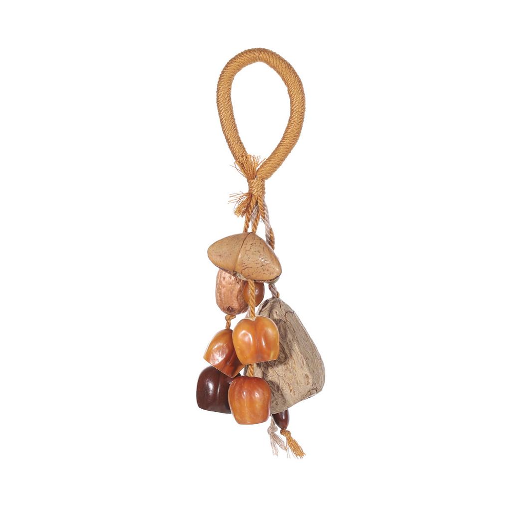 Natural fruit shell handmade pendant literary hanging backpack pendant healing collision bell home decoration