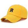 R Embroidery Letter Baseball Hat Outdoor Sun Protection Breathable Cap Peaked