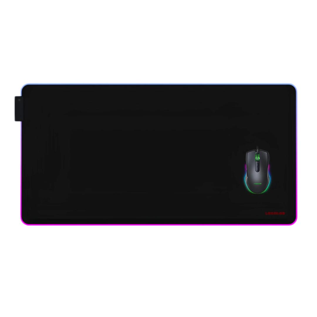 

LESAILES High-Density Fiber Fine Surface Smooth Version Gaming Mouse Pad, Large Size, Expandable, 14-Color Lock Edge Desk Mat, 800*400*4mm чорний