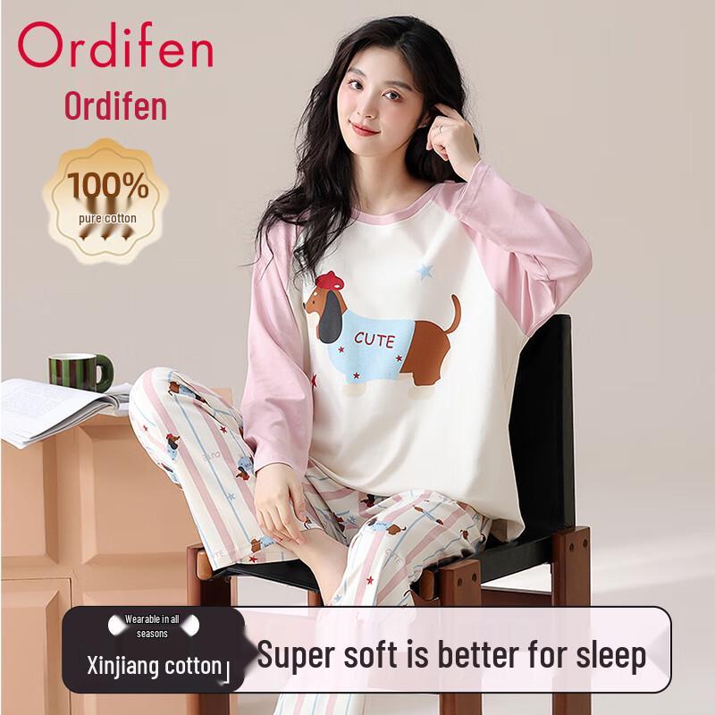 Oudifen Women s Dachshund 100% Cotton Loungewear Set 2XL
