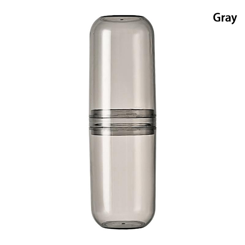 

Прозрачный держатель для зубной пасты, держатель для зубных щеток, дорожный органайзер для ванной комнаты, переносной контейнер для хранения стаканов для мытья, пластиковый держатель для щеток, ополаскиватель для полости рта серый