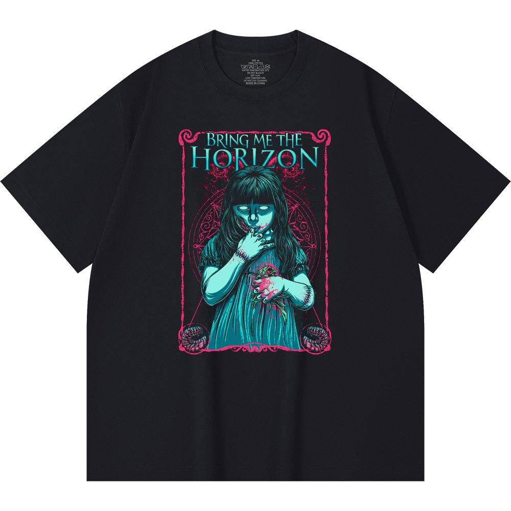 230 g/m² 100% Bavlna T-shirt Heavy Metal Rocková Kapela Tisk Populární Hudby Unisex Těžký Bavlněný T-shirt