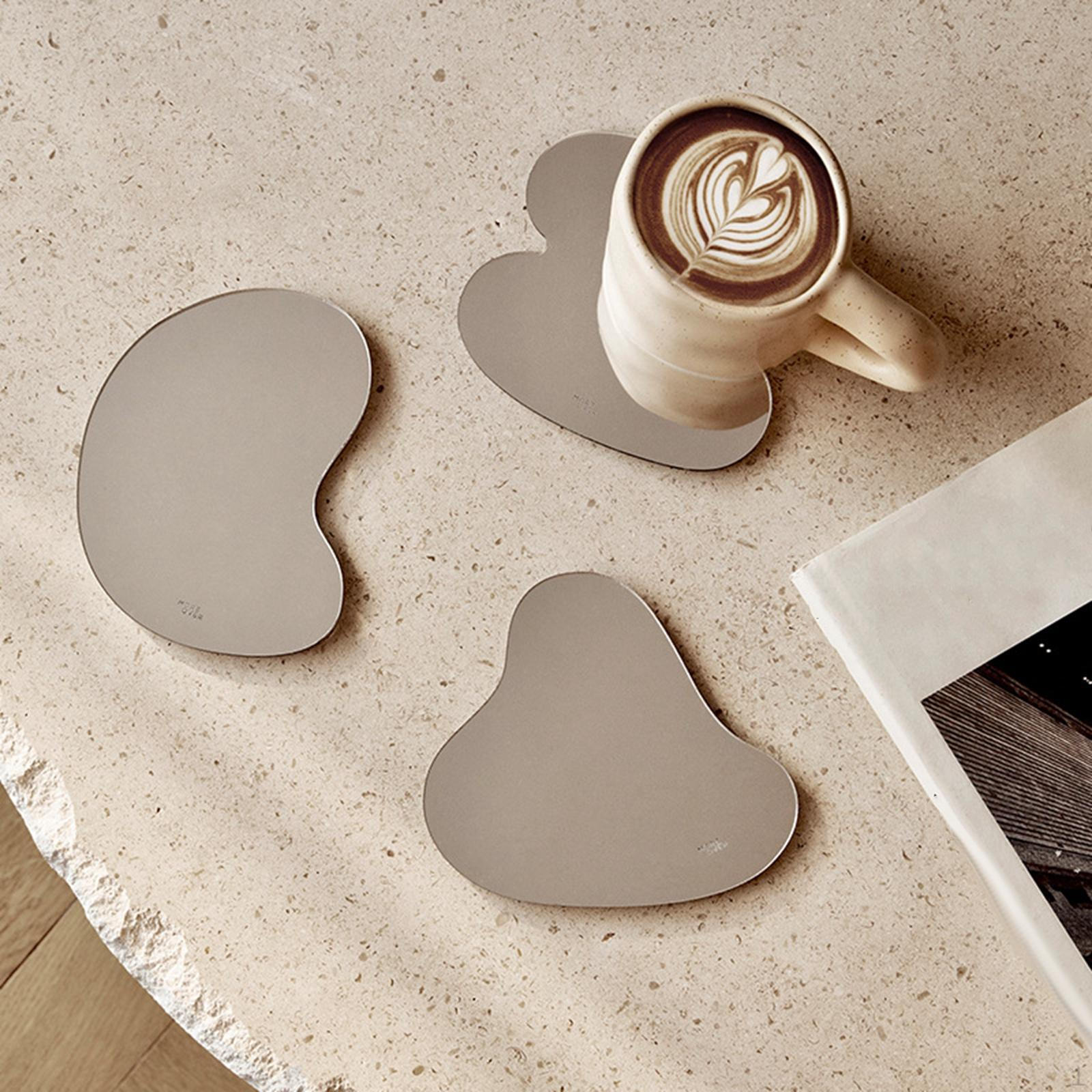 

3x Simple Irregular Acrylic Coasters Cup Mat Ornaments Drink Placemat for Coffee Desktop