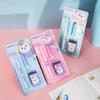 (1 Pen 4 Ink Sacs 1 Pen Cap) Fountain Pen Set 0.38mm Ink Writing Pen Erasable Fountain Pen  Student