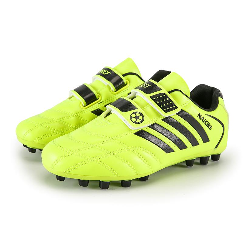 

Boys Football Shoes Non-slip Wear-resistant Velcro Outdoor Football Shoes Training Children s Shoes 27 флуоресцентный желтый