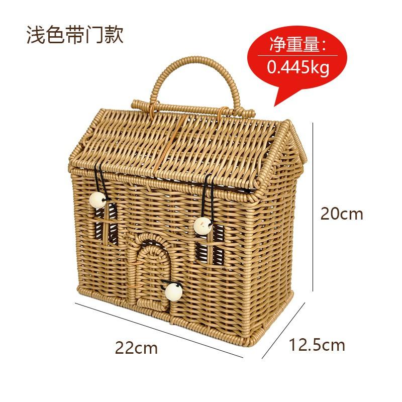 Portable Storage Basket With Handle Home Kitchen Snacks Fruits Organizer Lightweight PP Utility Bin