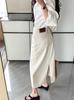 Cotton Blend High Waist Skirt With Zipper For Summer Chic Women