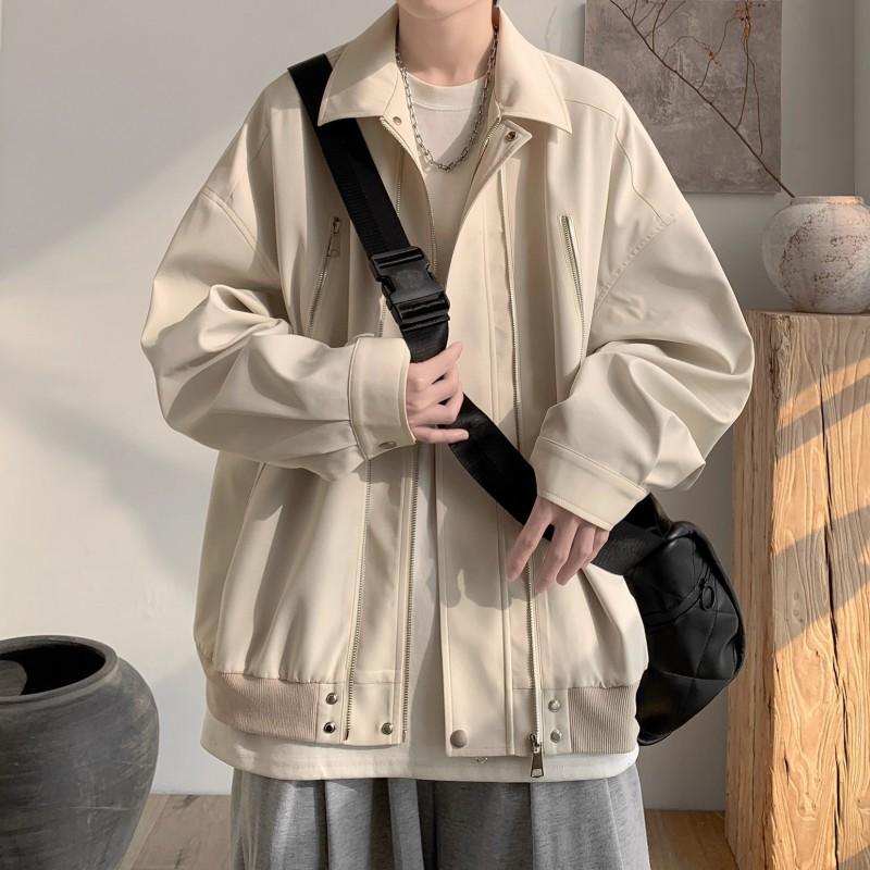 Mens Flight Jacket Loose Casual Streetwear Coat
