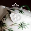Hand-Painted White Porcelain Teapot with Anti-Scalding Handle and Built-in Filter - Chinese Kung Fu Tea Set