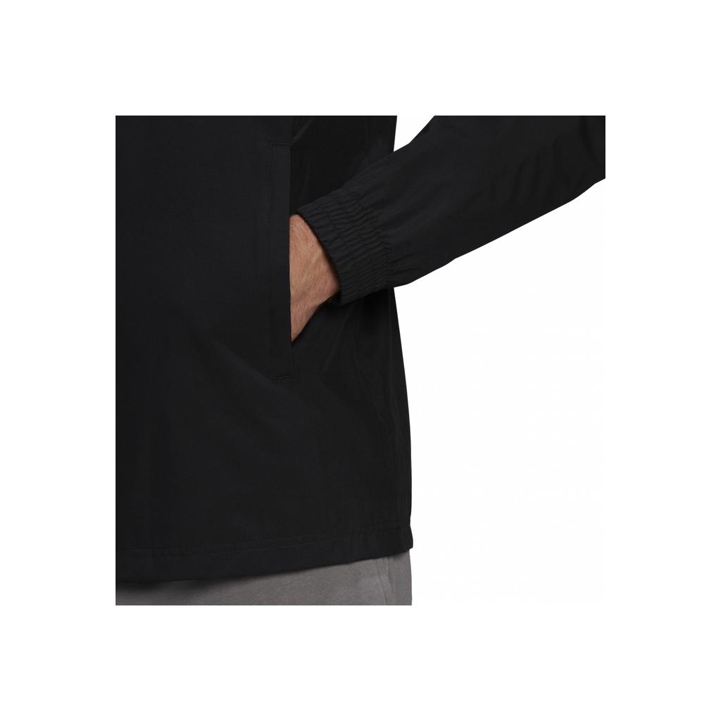 Adidas Chaqueta para Hombre Entrada 22 Todo Clima Color Sólido con Capucha Manga Larga Chaqueta Negro HB0581
