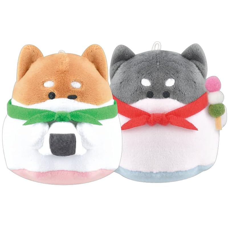 

[Cracks] key ring Nikonui Nikonui set of 2 matching Plump cheeks stick together with magnets Shibane/Kuroshibane stuffed toy 121436 Shibane