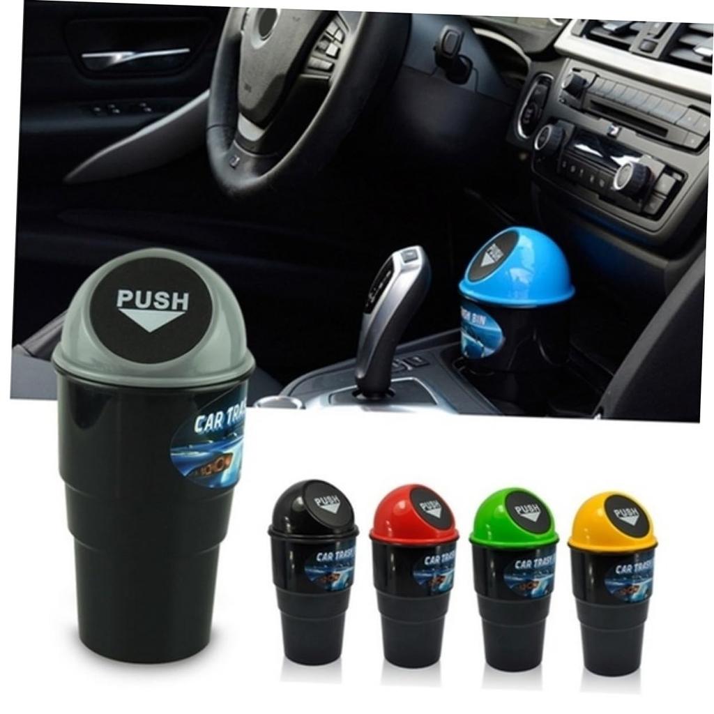 Gatuida Car Trash Car Interior Accessories Trash with Lid Auto Trash