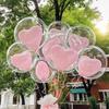 Love Bobo Balloon Set Heart Shaped Latex Balloon Transparent Bobo Balloon Proposal Birthday Shower Wedding Decoration Decoration
