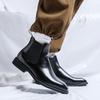 Übergröße Herren Casual Business Büro Chelsea Boots Slipper Schuhe Eckige Zehen Cowboy Original Lederstiefel Designer Knöchel Botas