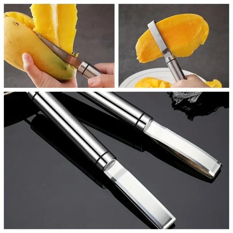 Stainless Steel Mango Quick Corer Multifunctional Meat Remover Kitchen Gadget Pineapple Corer Fruit Knife Peeling Knife Cooking