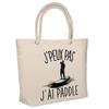 Beach Bag - PLANETEE - Paddle I Can't - Natural Cotton - Large Capacity - Printed In France