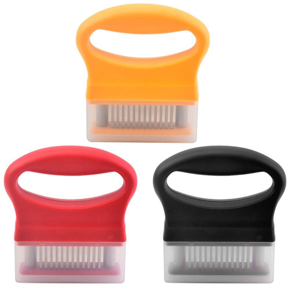 Stainless Steel Blades Meat Tenderizer Ultra Sharp Needle with Cover Tenderizing Beef Mallet Convenient Comfortable Grip