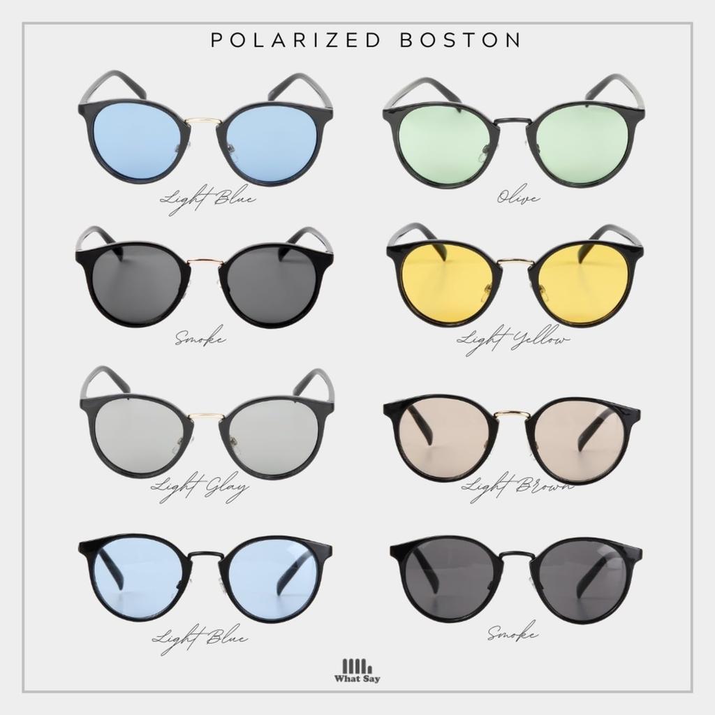 [What Say] FASHION OUTDOOR UV400 Polarized Lenses Gold Bridge Classic Frame Colored Lens Sunglasses Fashion Glasses for Men and Women (Black, Matte