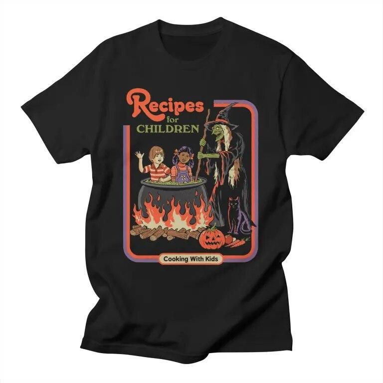 Satan Demon TShirt Scary Devil Aliens Vintage T-Shirt Women Unisex Classic Scary Cartoon Graphic Tops Oversized Harajuku Ropa Mujer