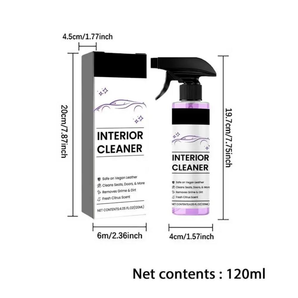 Car Seat Detailing Cleaner for Carpet Upholstery Prevent Cracking Refurbishment Cleaning Agent 120ml Multipurpose Car Care Spray
