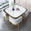 Modern Reception & Meeting Table Set: Office & Leisure Round or Square Dining Table with Chairs.