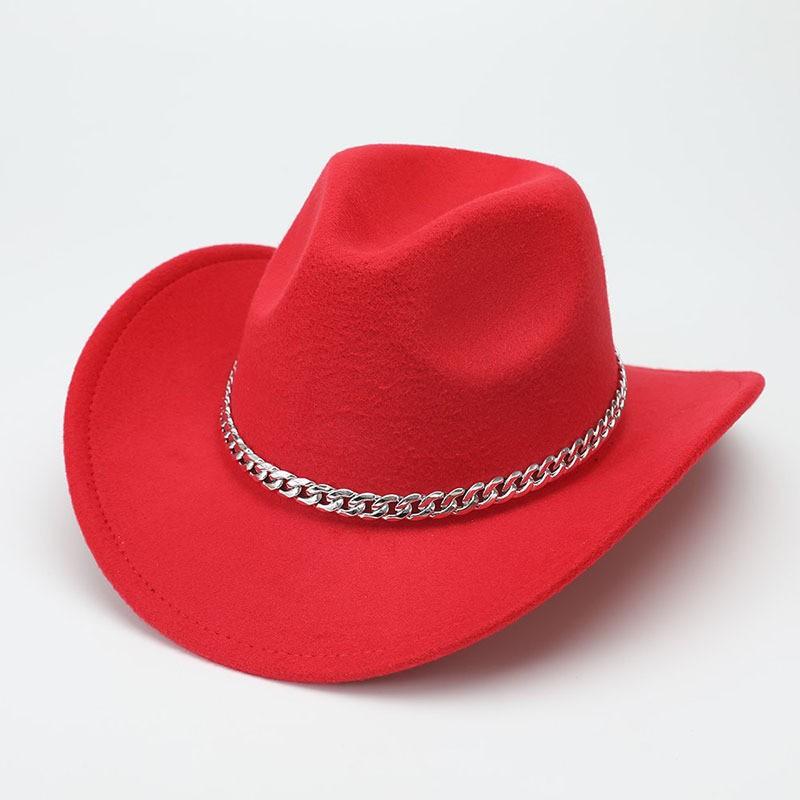European and American suede warped edge western cowboy hat men and women outdoor curled brim ethnic style top hat felt hat