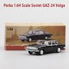 Perka Diecast 1:64 Scale Soviet GAZ-24 Volga Alloy Simulation Car Model Adult Collection Decoration Gift Toys Static Display