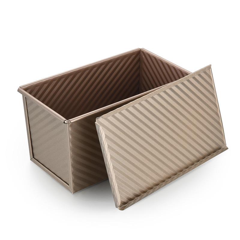 Rectangular Gold Non-Stick 450g Bread & Cake Loaf Pan with Lid