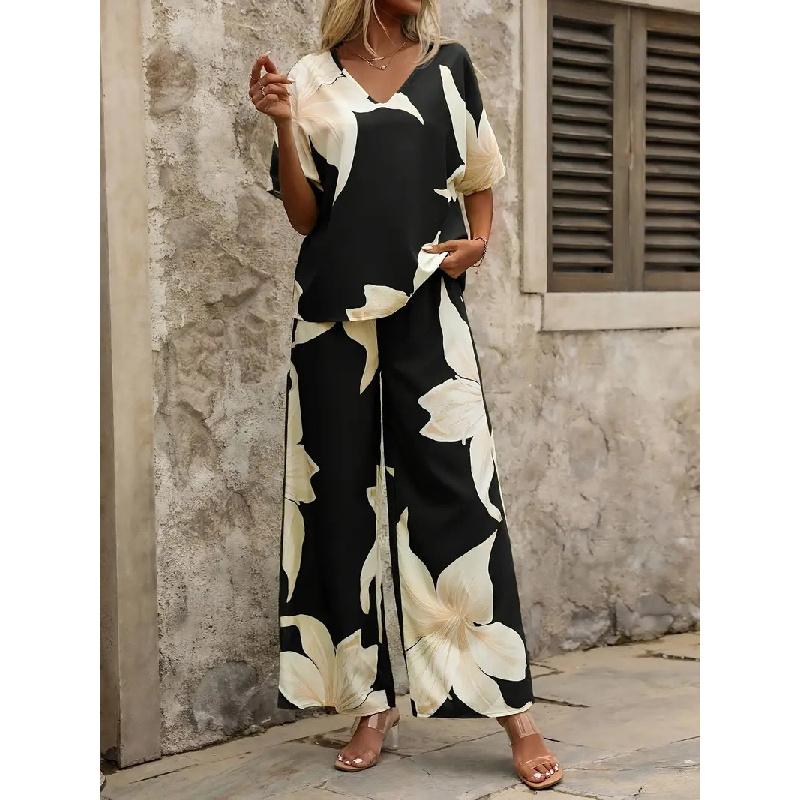 2026 New Spring/Summer Women's Fashion Casual Printed Ladies' Suit
