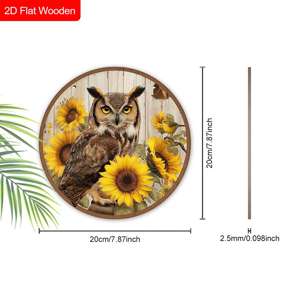 4 Different Styles of Wooden Sign with Owls Pattern, Unique Decorative Plaques for Front Door, Wall Hanging Decor, Ideal Gift for Friend & Family