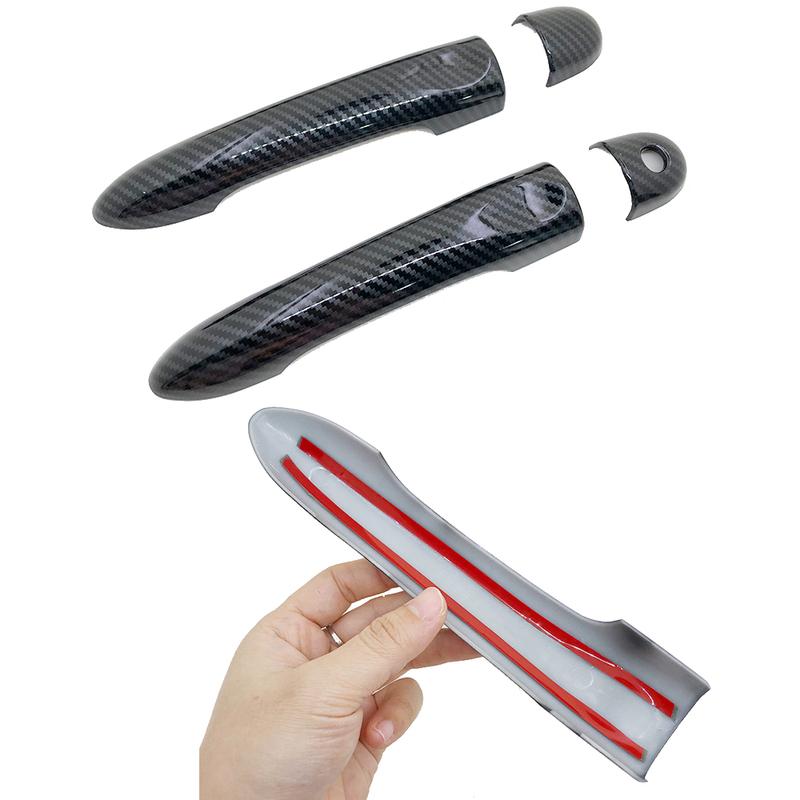 Carbon Fiber Door Handle Cover Catch Trim Car Accessories for Renault Clio IV MK4 2012 2013 2014 2015 2016 2017 2018