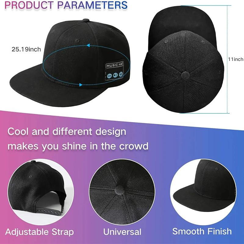 Bluetooth 5.0 Headphones Headset Baseball Cap Wireless Summer Hats With Stereo Earphone Mic Outdoor Hands-free Earbuds