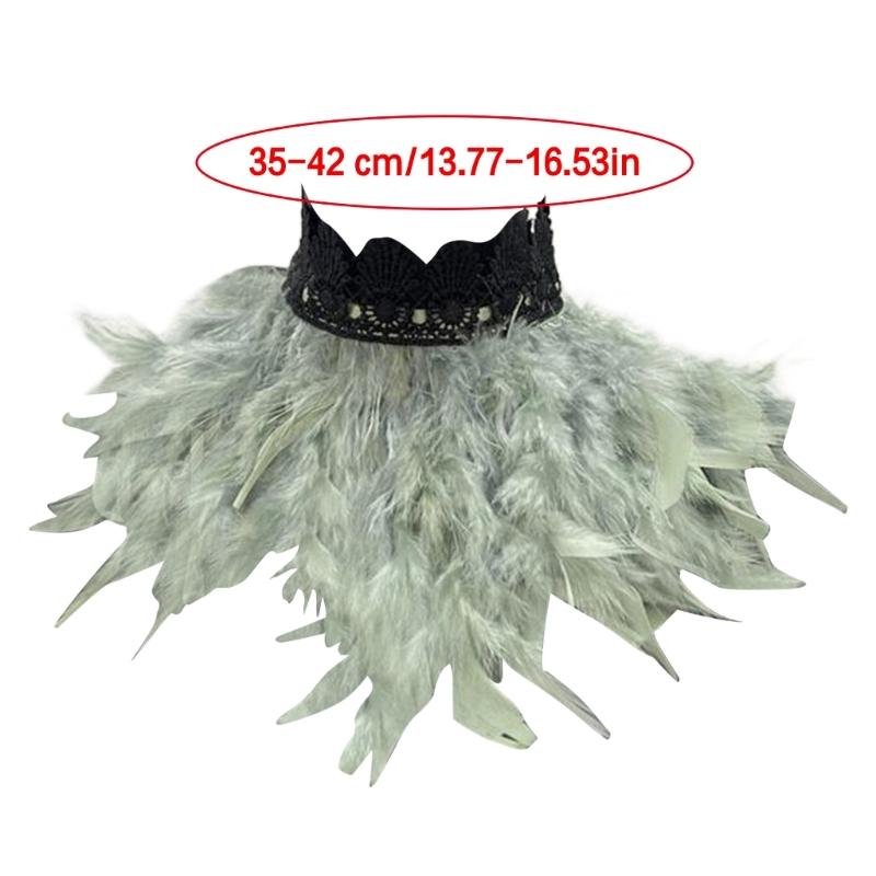 Colorful Real Feather Shawl Great for Halloween Cosplay Evening Party for Ladies Photography Capelet Adjustable Size