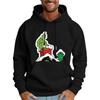 Men's Casual Sports Hooded Pocket Christmas Print Long Sleeve Sweatshirt